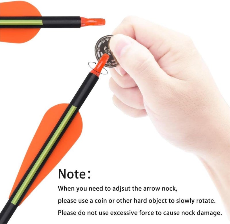 Yls Carbon Archery Arrows Practice Arrows Detachable Arrowhead and Nock 4 inch Streamlined TPU Feathers Perfect for Youth BeginnerTarget Practice and Outdoor Shooting - Image 2